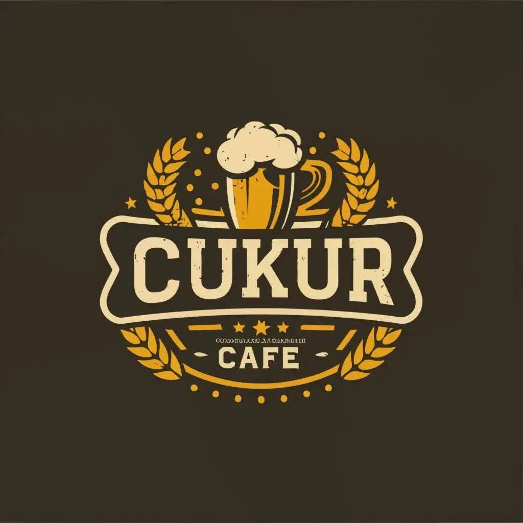 LOGO-Design-for-Cukur-Stylish-Cafe-and-Beer-Ambiance-with-Unique-Typography