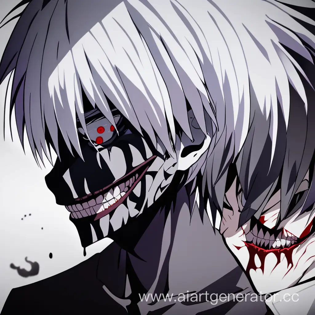 Anime-Character-Kaneki-Ken-Portraying-Schizophrenia-and-Depression