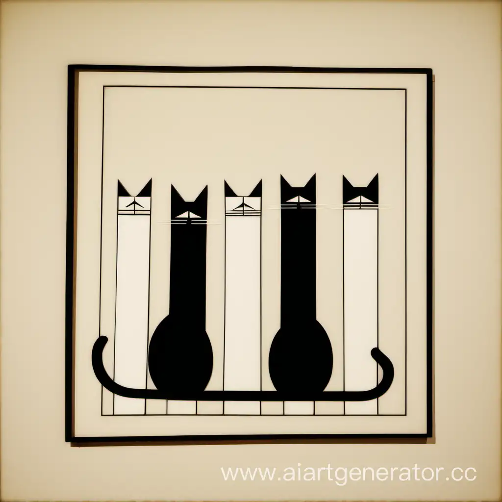 Suprematist-Trio-of-Cats