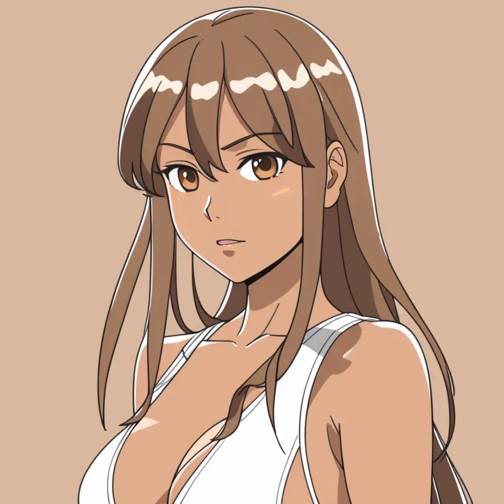 tan anime woman