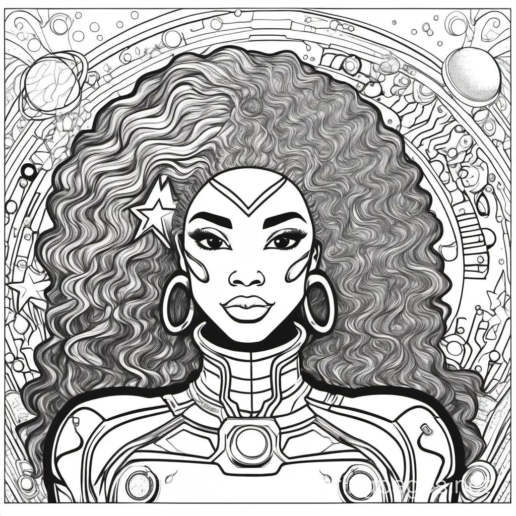 Empowering-Galaxy-Gals-Coloring-Book-Diverse-Cosmic-Heroines-for-Artistic-Expression