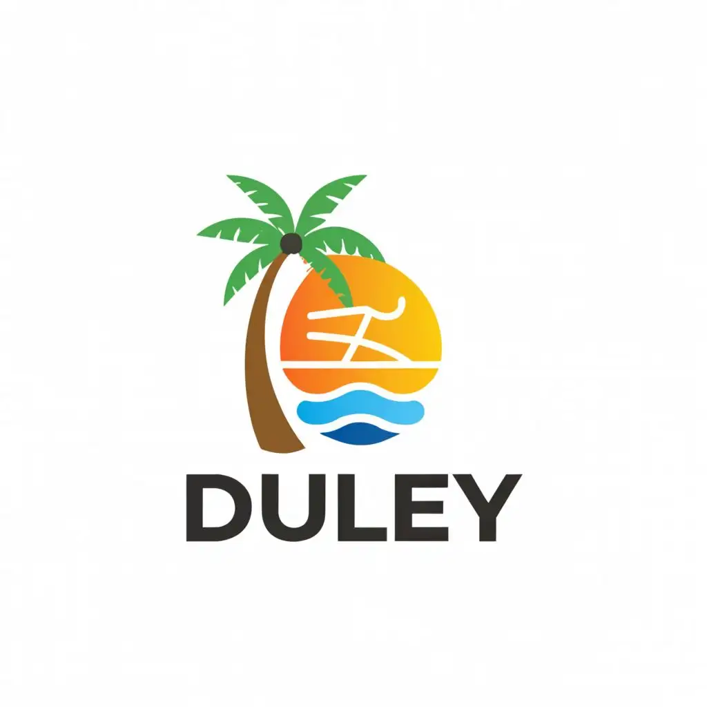 LOGO-Design-For-Duley-Vibrant-Summer-Island-with-Letter-D