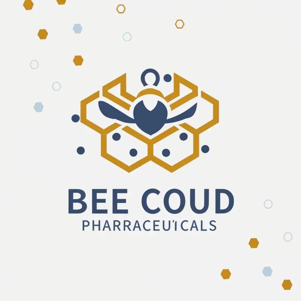 a logo design,with the text "Bee Cloud Pharmaceuticals", main symbol:Hive, cloud, spray,Moderate,be used in Medical Dental industry,clear background