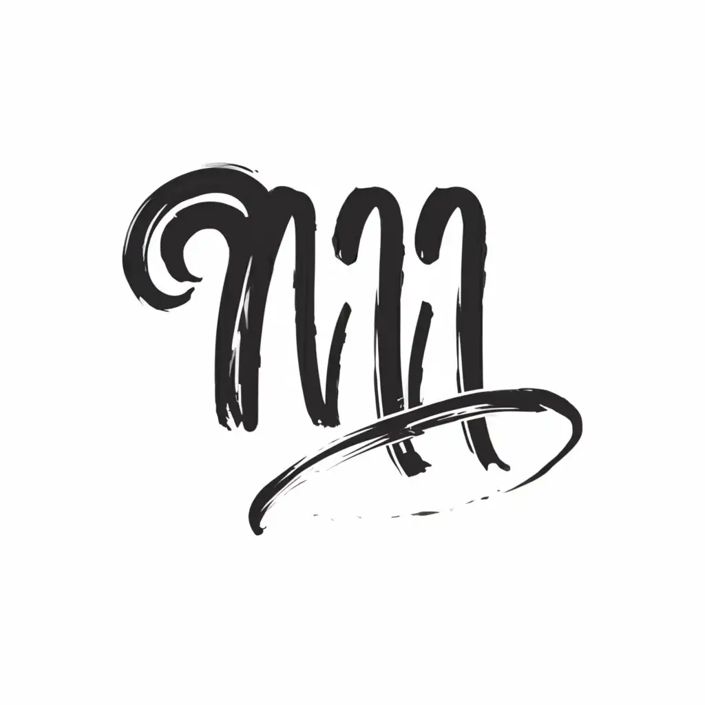 a logo design,with the text "MA", main symbol:Consider stylizing the letters of "MANCIA" with brush strokes reminiscent of Japanese calligraphy. This doesn't mean writing in Kanji or Katakana/Hiragana, but rather adopting the fluid, dynamic strokes and varying line weights found in traditional calligraphy. Even a single letter, like the "M," designed in this style can set the tone for the entire logo.,Moderate,clear background