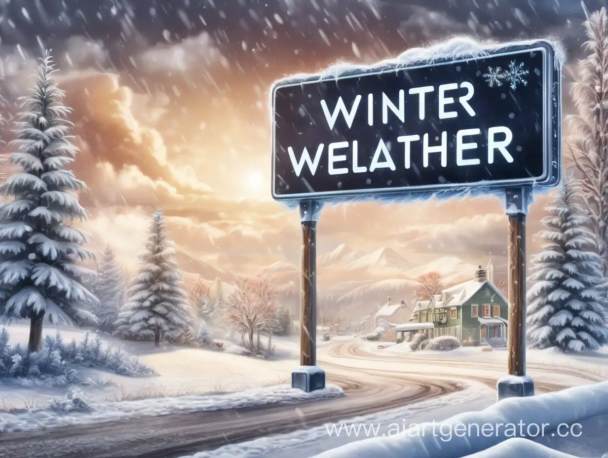 Charming-Winter-Scene-with-Stunning-Central-Sign