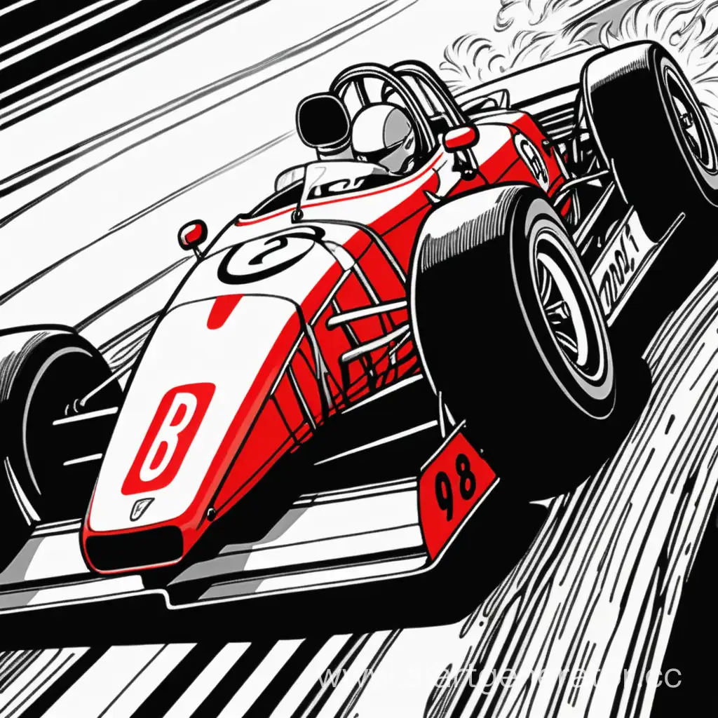 Racing car artwork comic-style


