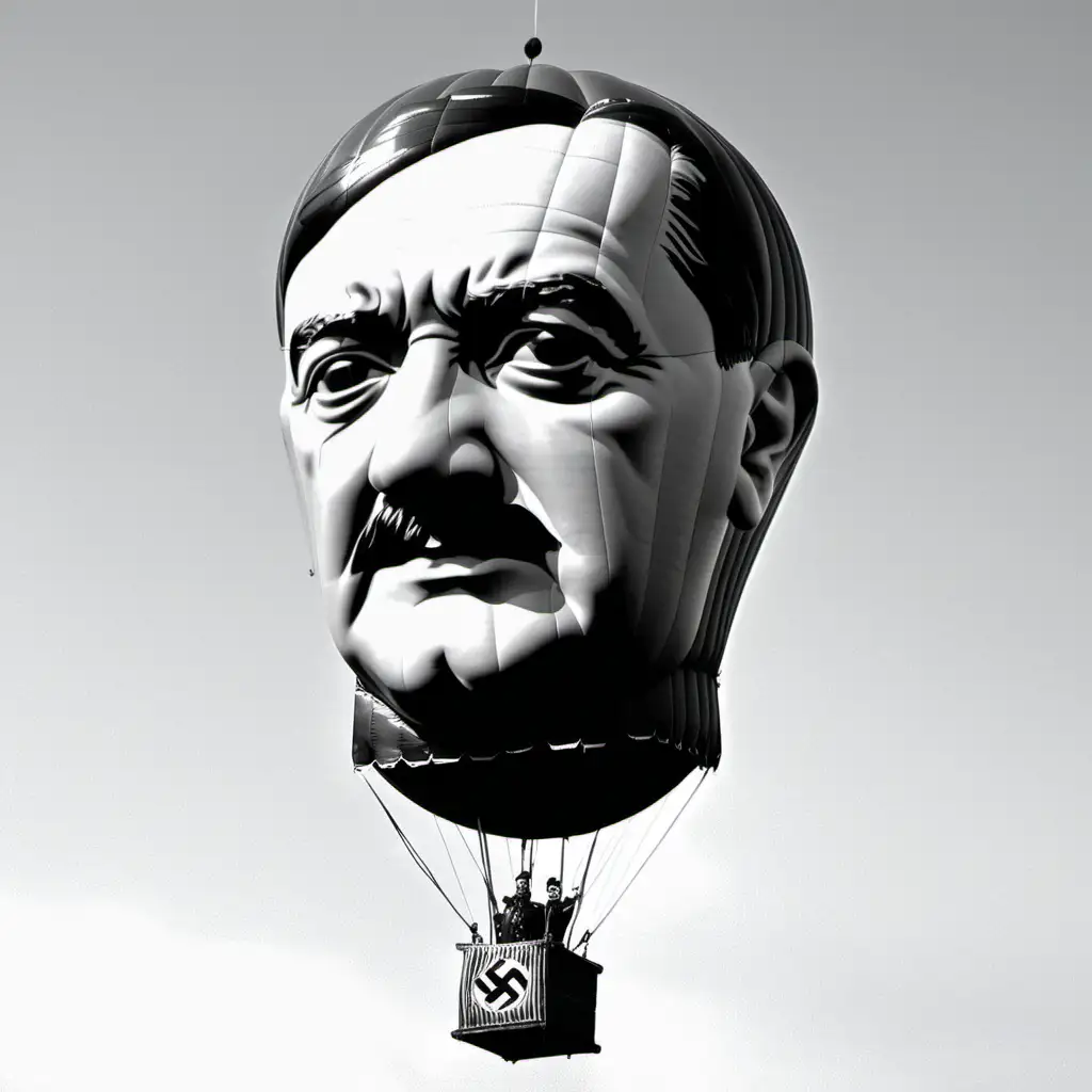 Adolf Hitler HeadShaped Hot Air Balloon Soars in the Sky