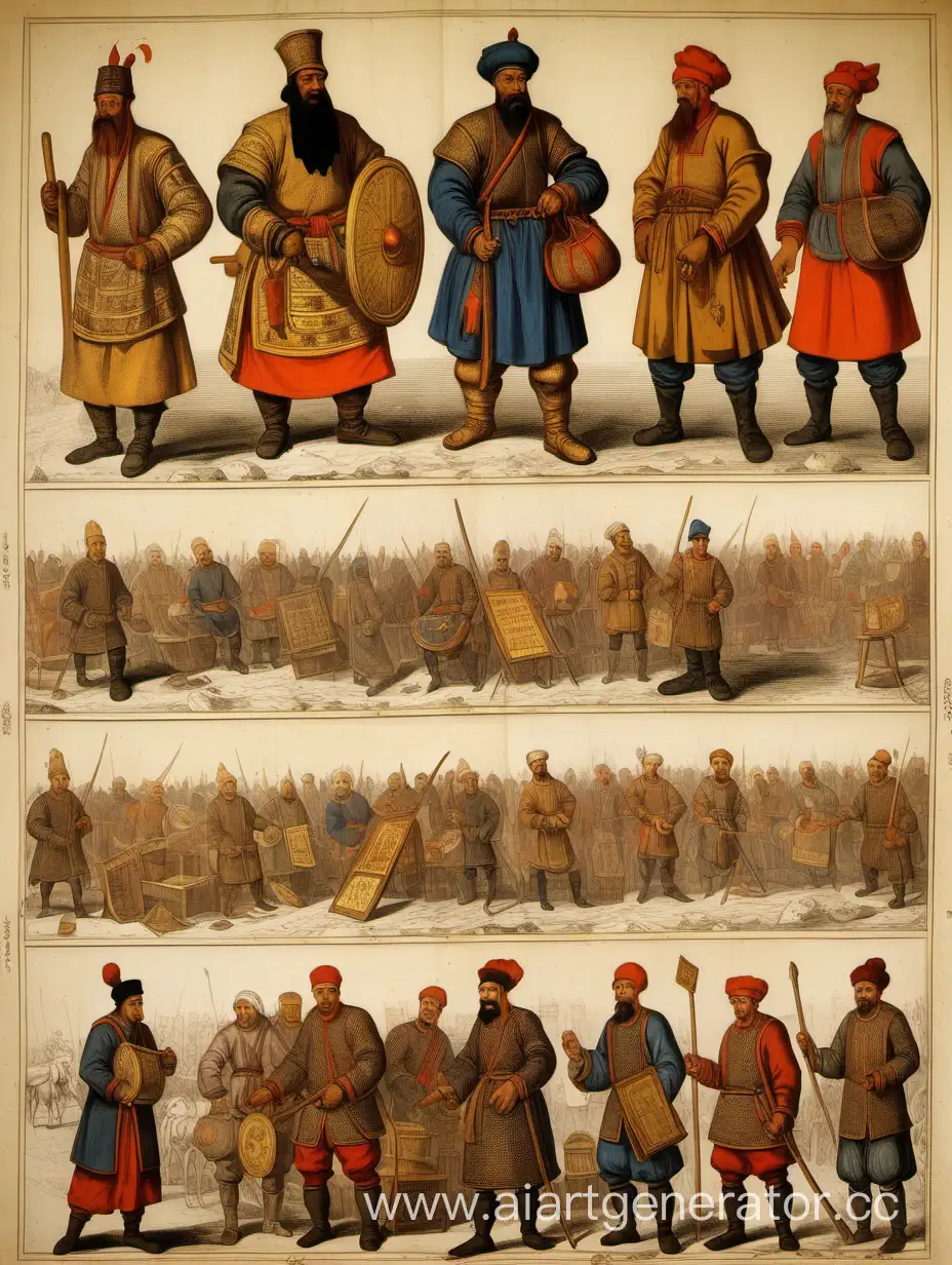 Merchants from different countries in the Golden Horde