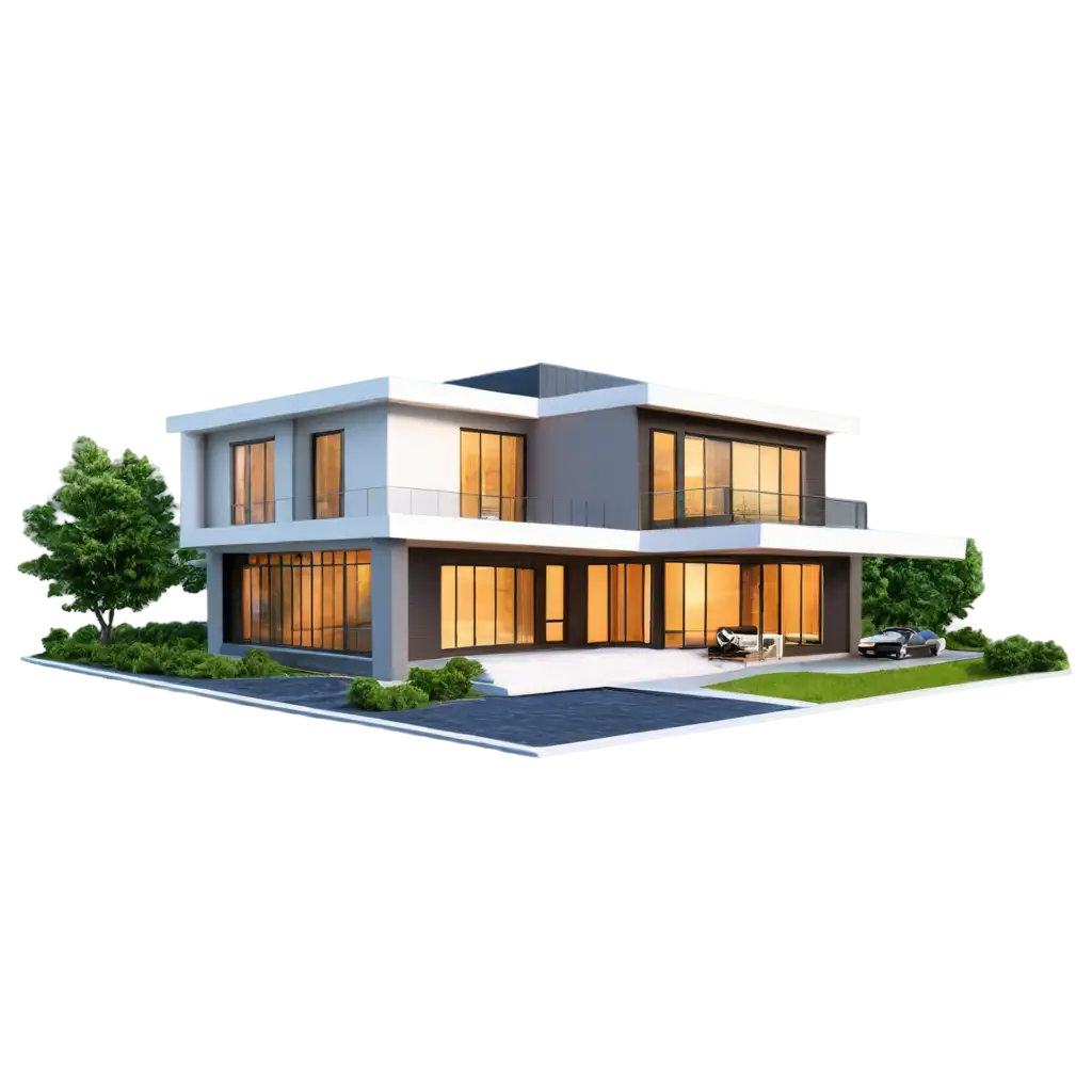 Stunning-Modern-House-Model-PNG-Elevating-Architectural-Visualization-with-HighQuality-Renderings