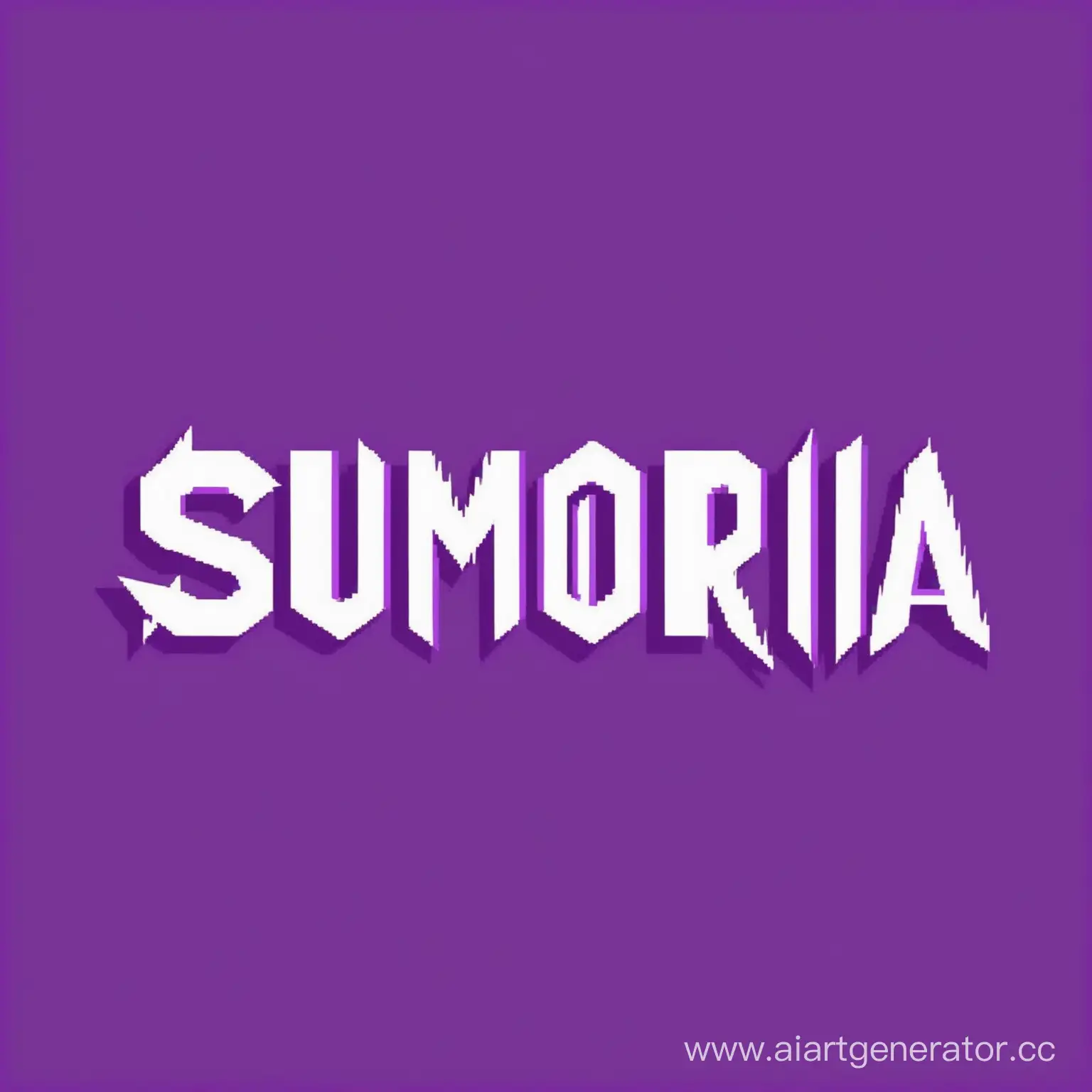 Сгенерируй логотип для проекта "Sumoria". Он должен придерживаться фиолетового тона и в нем могут фигурировать буквы "S" и "M"