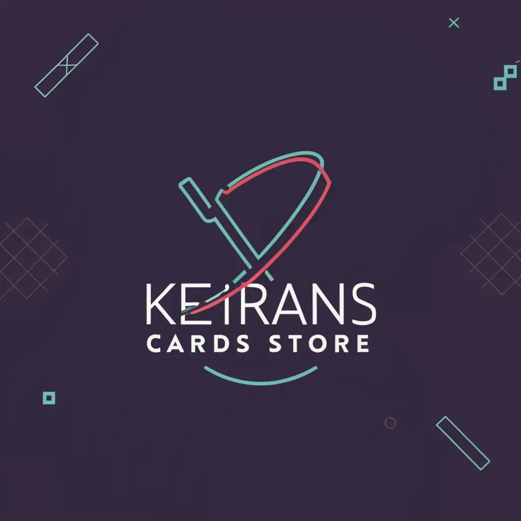 LOGO-Design-for-Keirans-Card-Store-Featuring-a-Hockey-Stick-Emblem-on-a-Clear-Background