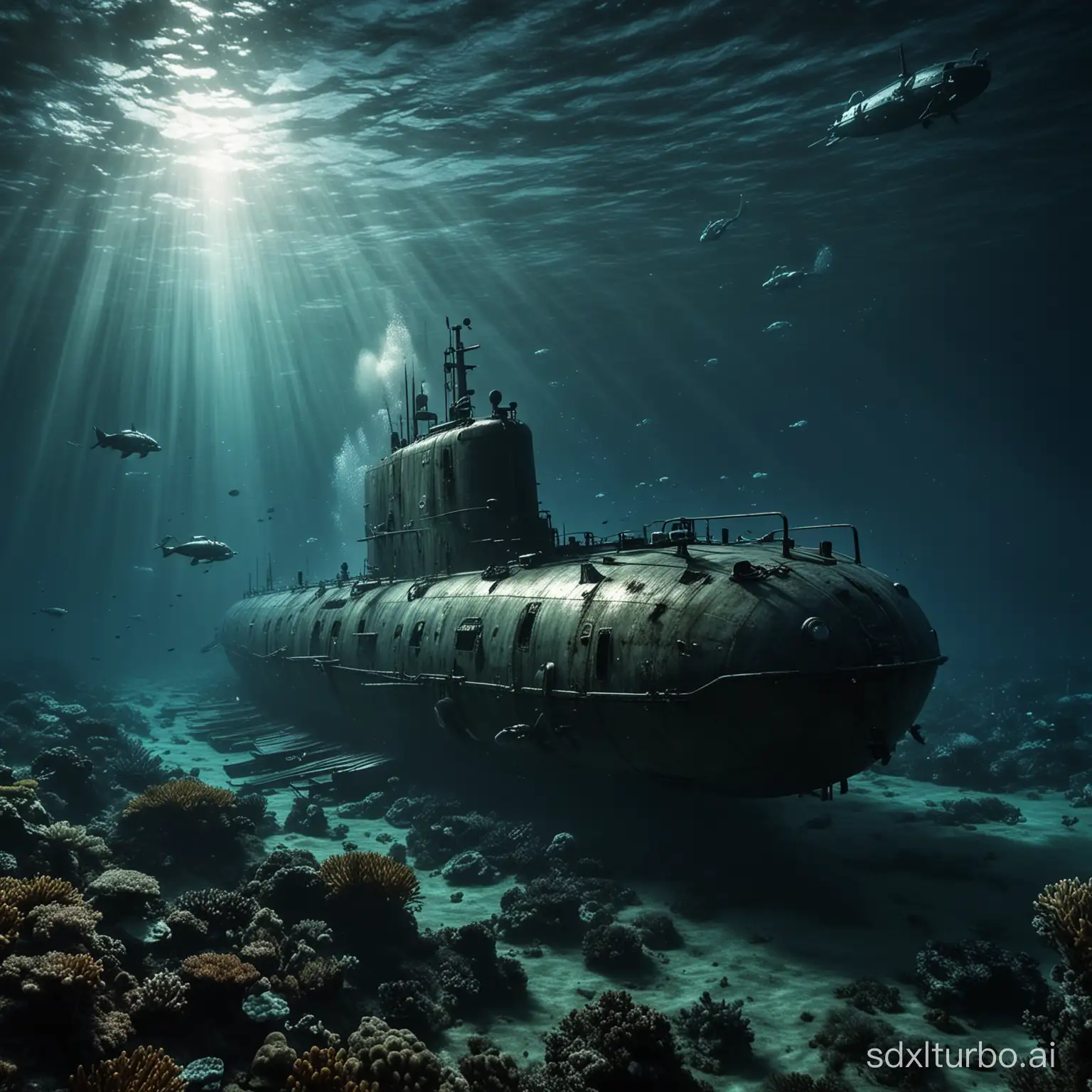 Underwater-Naval-Warfare-Submarines-in-the-Deep-Sea