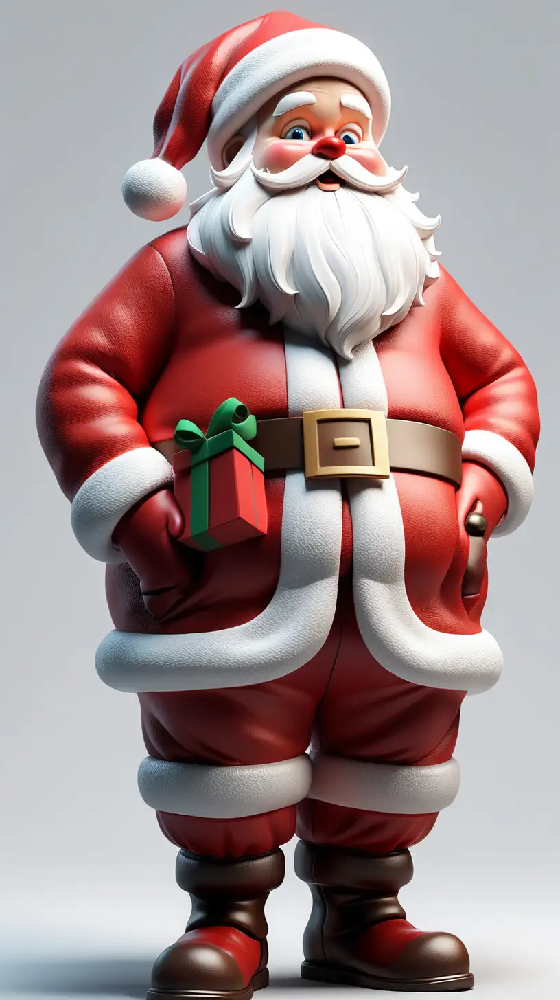 3D SANTA CLAUS FULL BODY WITH CLEAR BACKGROUND