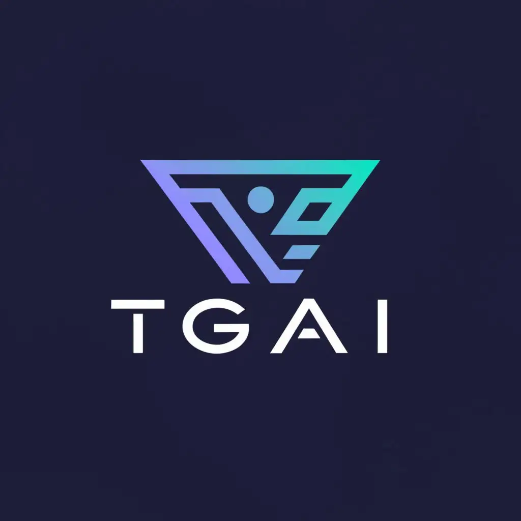 a logo design,with the text "TgAi", main symbol:Ai bot,Moderate,be used in Technology industry,clear background