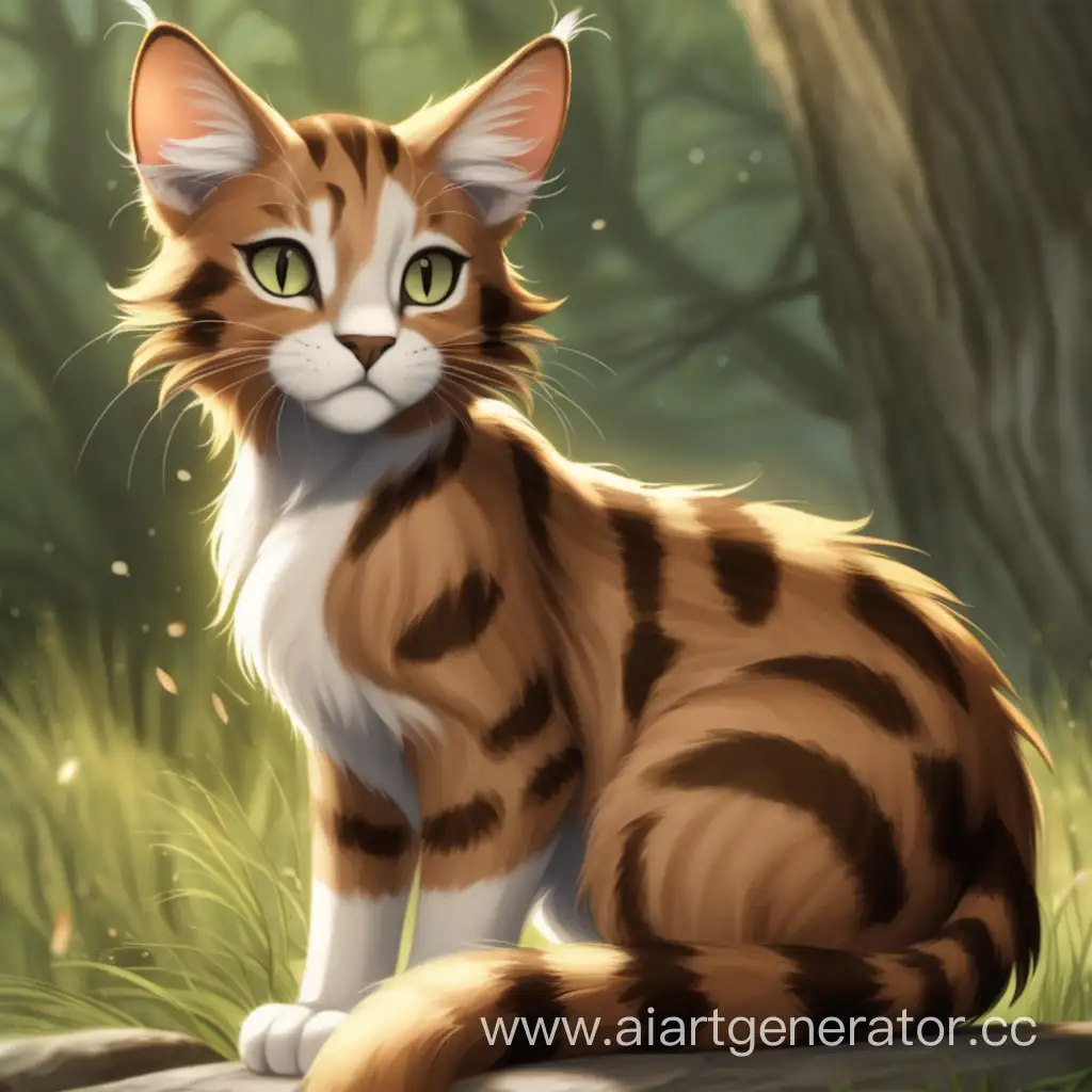 Warriors-Cats-Leafpool-in-Enchanted-Forest-Scene