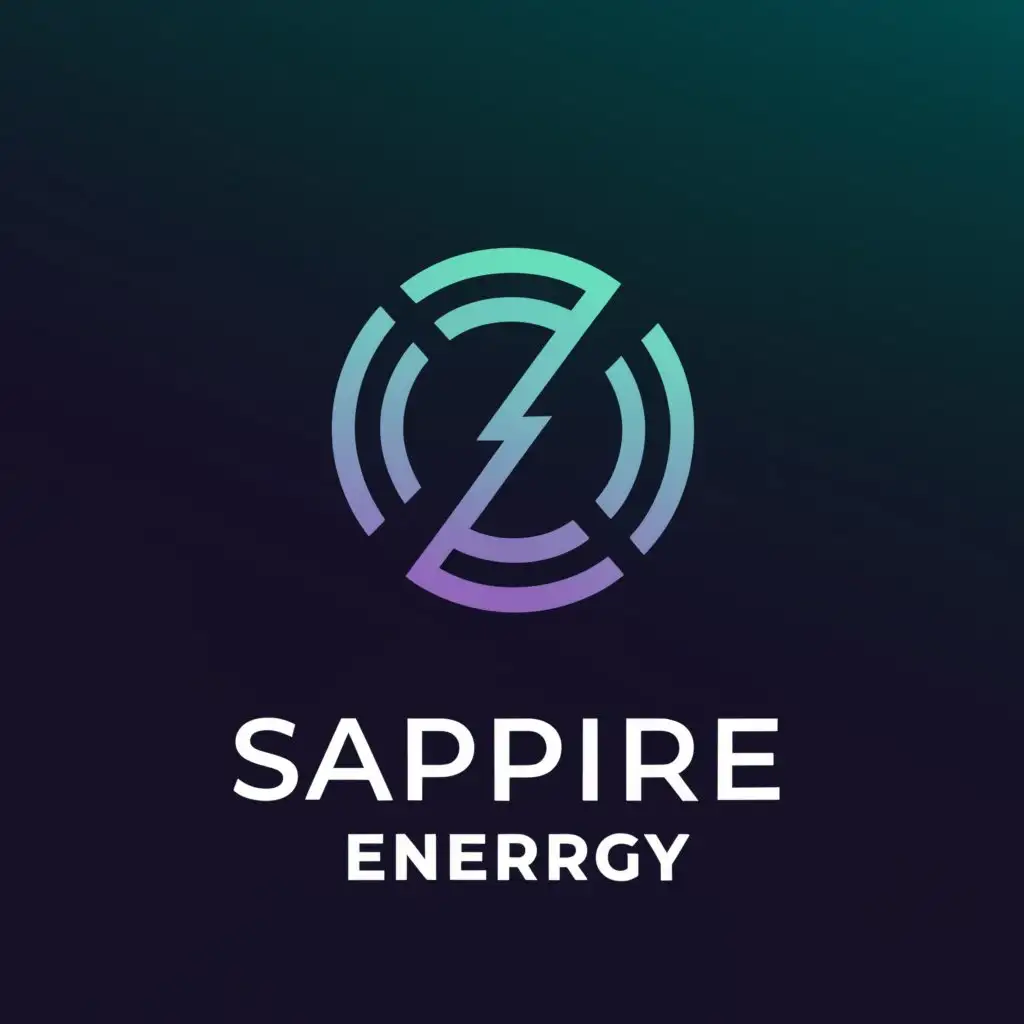 a logo design,with the text "Sapphire Energy", main symbol:energy 
power
batterty
,Moderate,be used in Technology industry,clear background