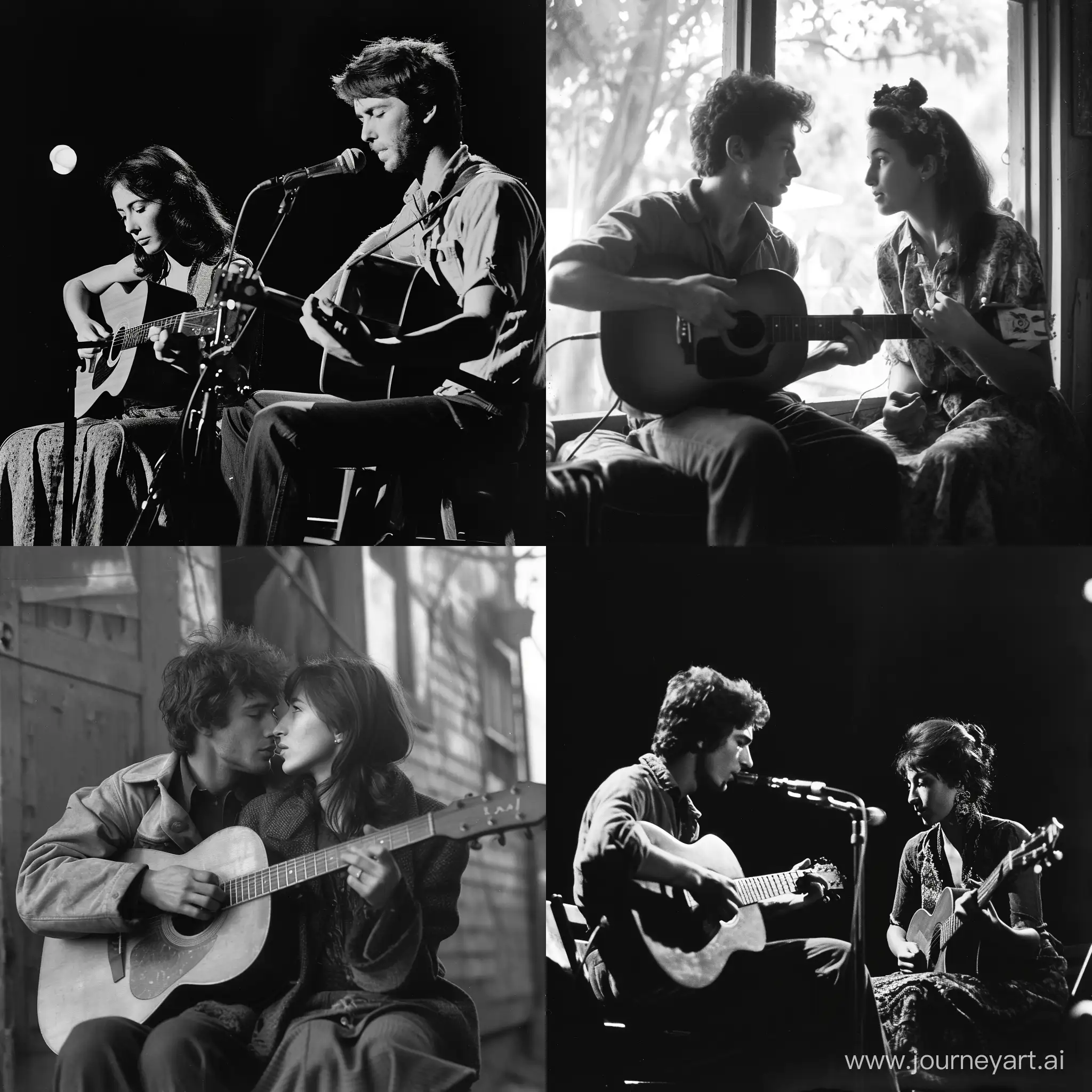 Bob-Dylan-and-Joan-Baez-in-1964-Vintage-35mm-Snapshot