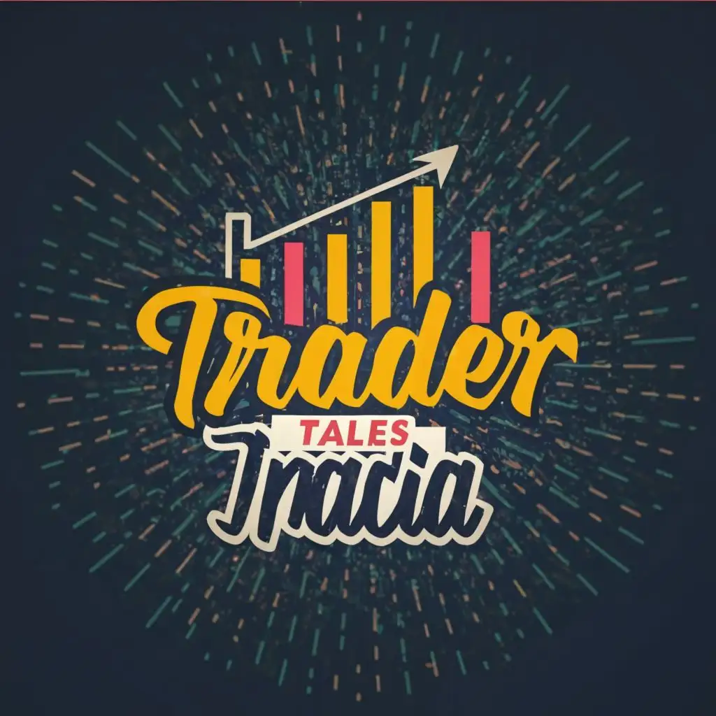 logo, Share market, Trading, Finance, business, with the text "Trader Tales India", typography, be used in Finance industry