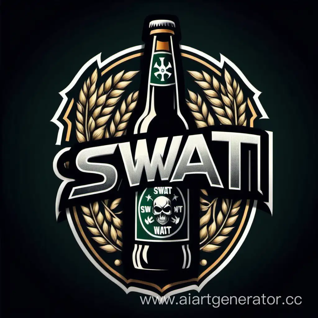 Логотип SWAT с бутылкой пива 