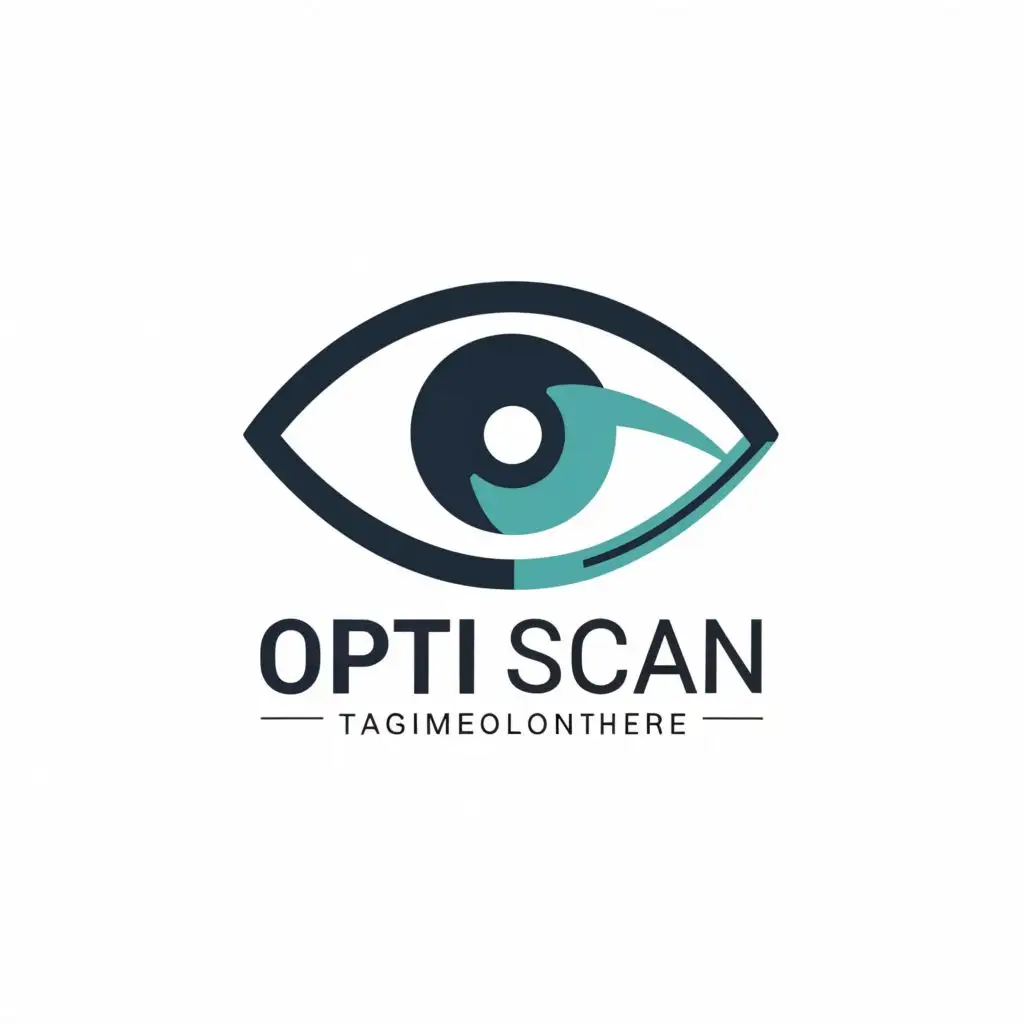 logo, eye optic, with the text "Opti Scan", typography, be used in Medical industry, glaucoma