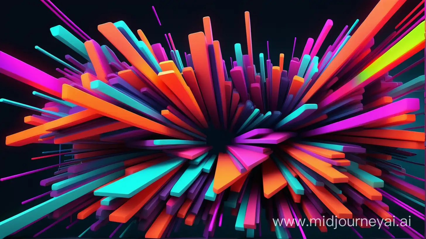 Vibrant Neon Abstract Art in Stunning 4K Resolution