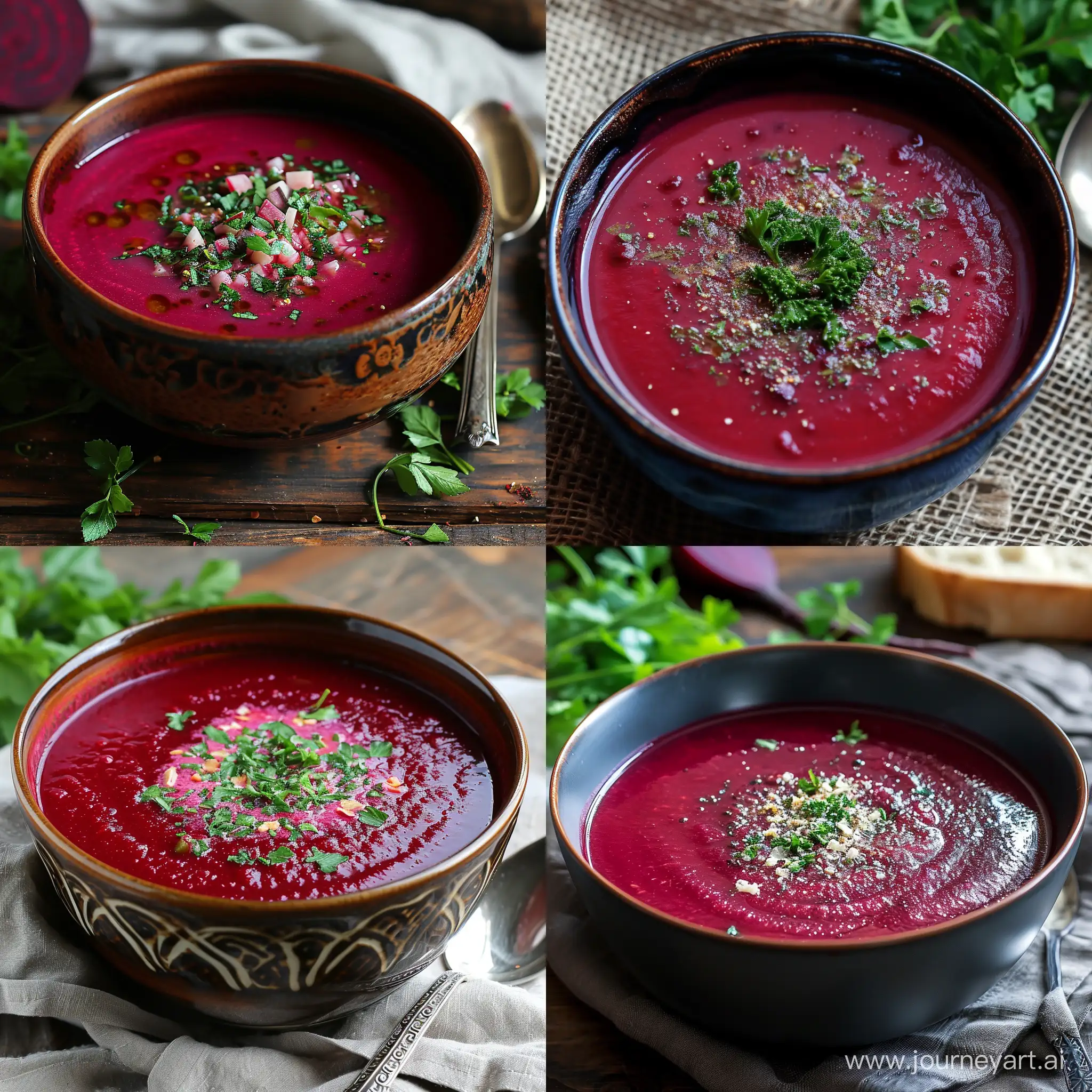 Vibrant-Beet-Soup-Recipe-with-Artistic-Presentation