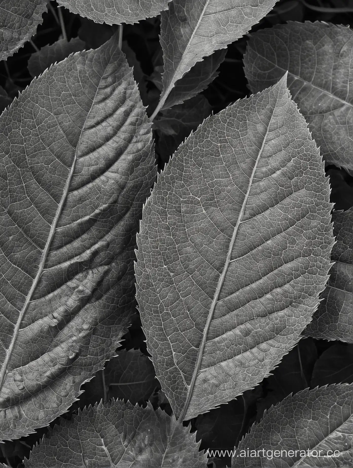 Elegant-Black-and-White-Natural-Leaves-Artwork