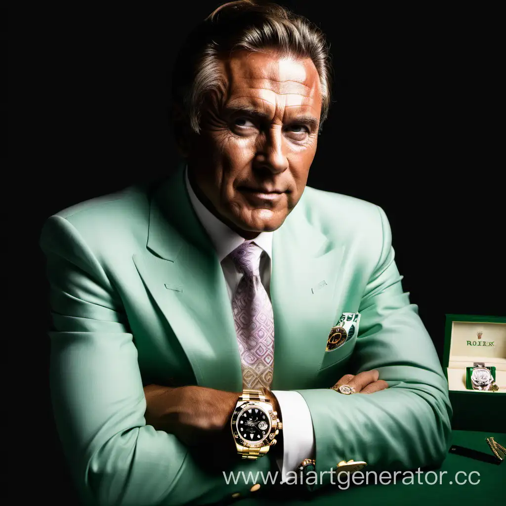 Affluent-Gentleman-Showcasing-Luxury-Lifestyle-with-Rolex-Watches-and-Wealth