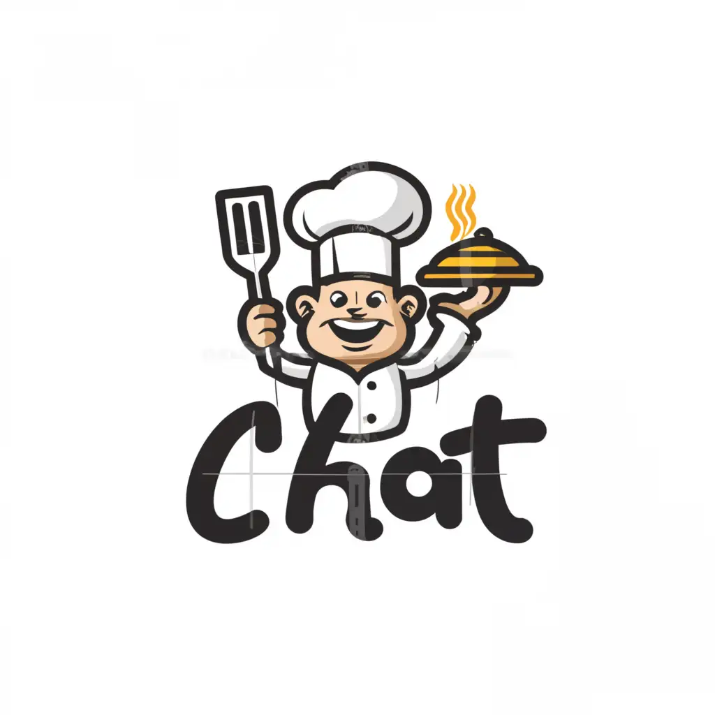 a logo design,with the text 'chat', main symbol:chef,Moderate,clear background