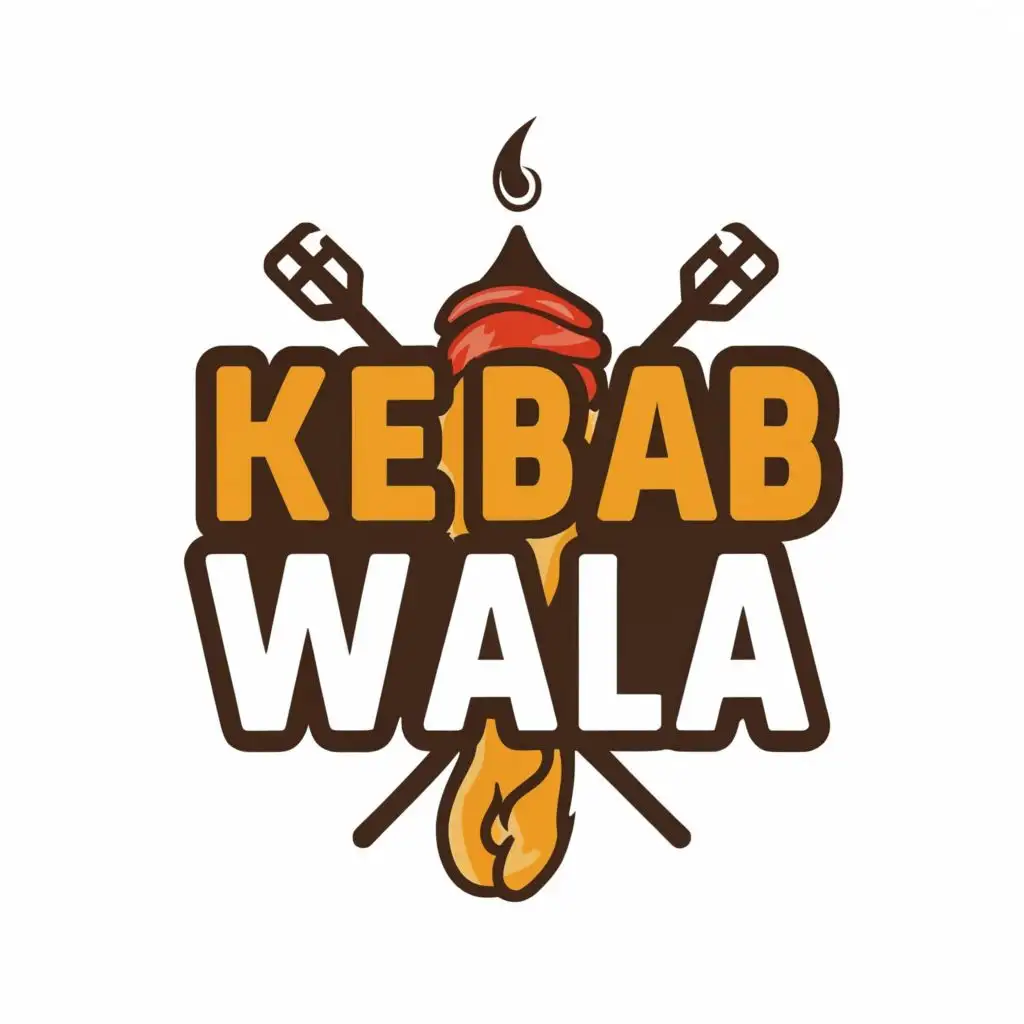 logo, Kebab, with the text "Kebab Wala", typography, be used in Restaurant industry