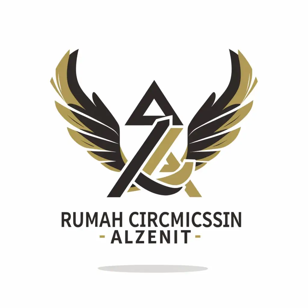 a logo design,with the text 'rumah circumcision alzenit', main symbol:wings angelic with initial A and Z,Moderate,be used in Medical Dental industry,clear background