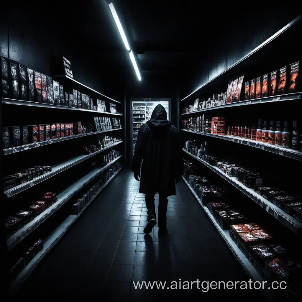 Man-Confronts-Hidden-Monster-in-Eerie-Store