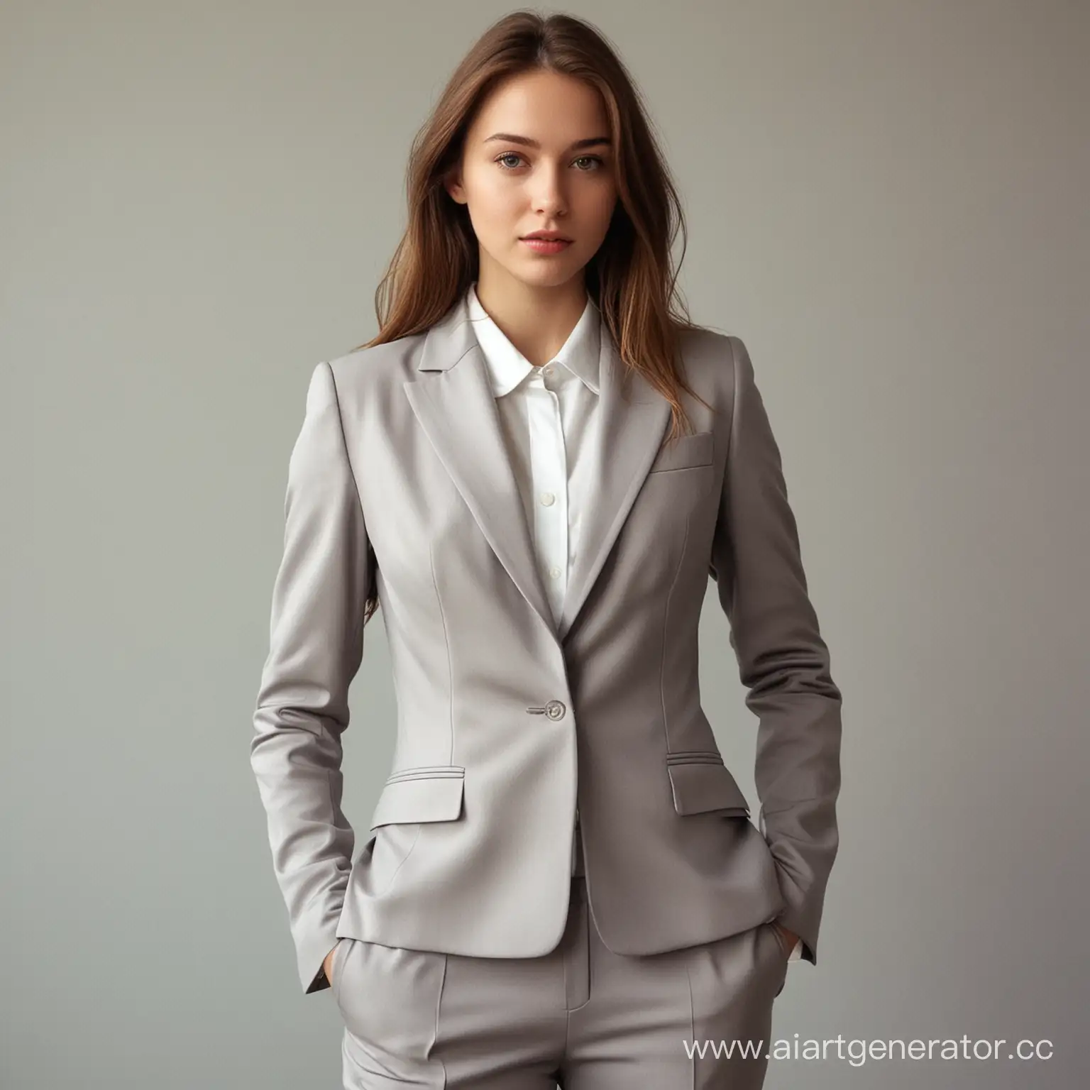 The girl in the suit
