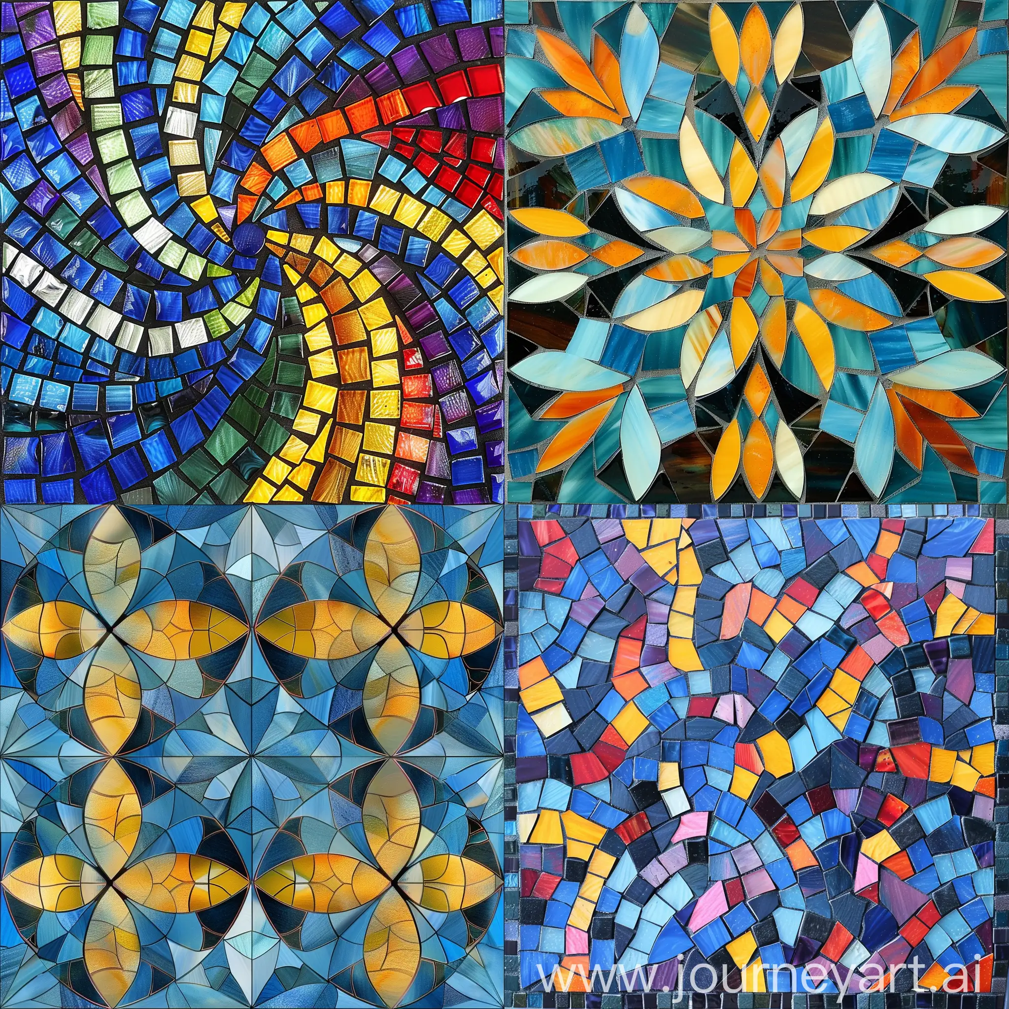 a stylized church glass mosaic pattern