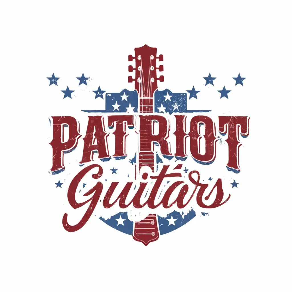 a logo design,with the text "Patriot Guitars", main symbol:liberty,Moderate,be used in Retail industry,clear background