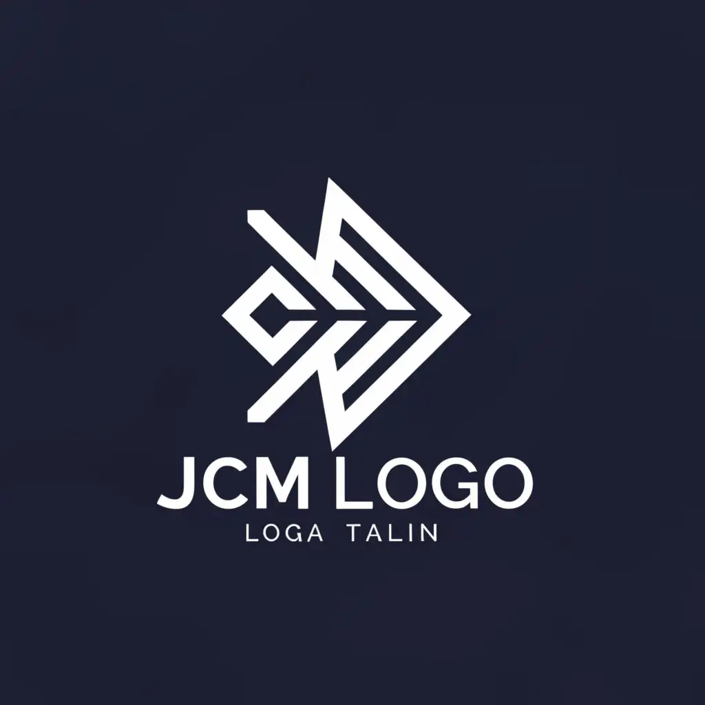 a logo design,with the text "JCM LOGO", main symbol:ARROW SHAPE,complex,clear background