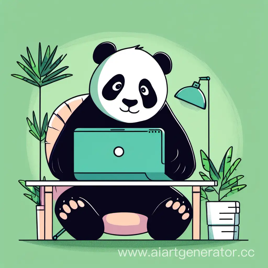 Remote-Panda-Working-Adorable-Panda-Engaged-in-Remote-Activities