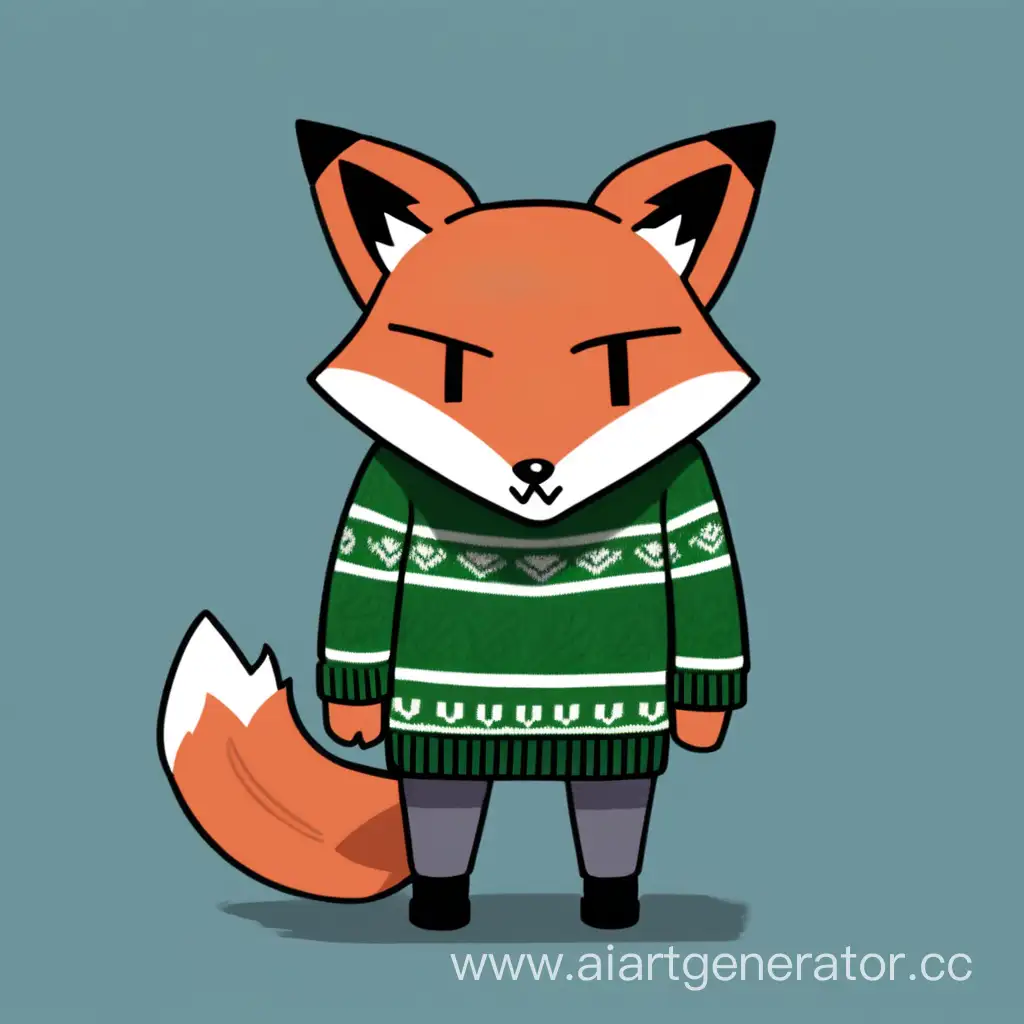 Adorable-Square-Fox-in-a-Cozy-Sweater-with-a-Playful-Creeper