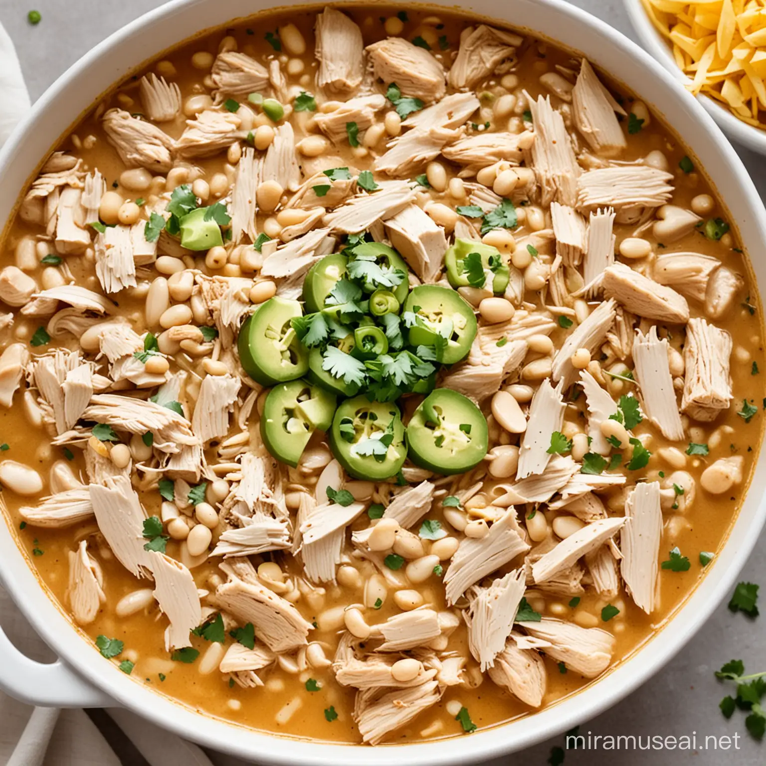 Delicious White Chicken Chili Recipe with Creamy Texture and Flavorful Ingredients