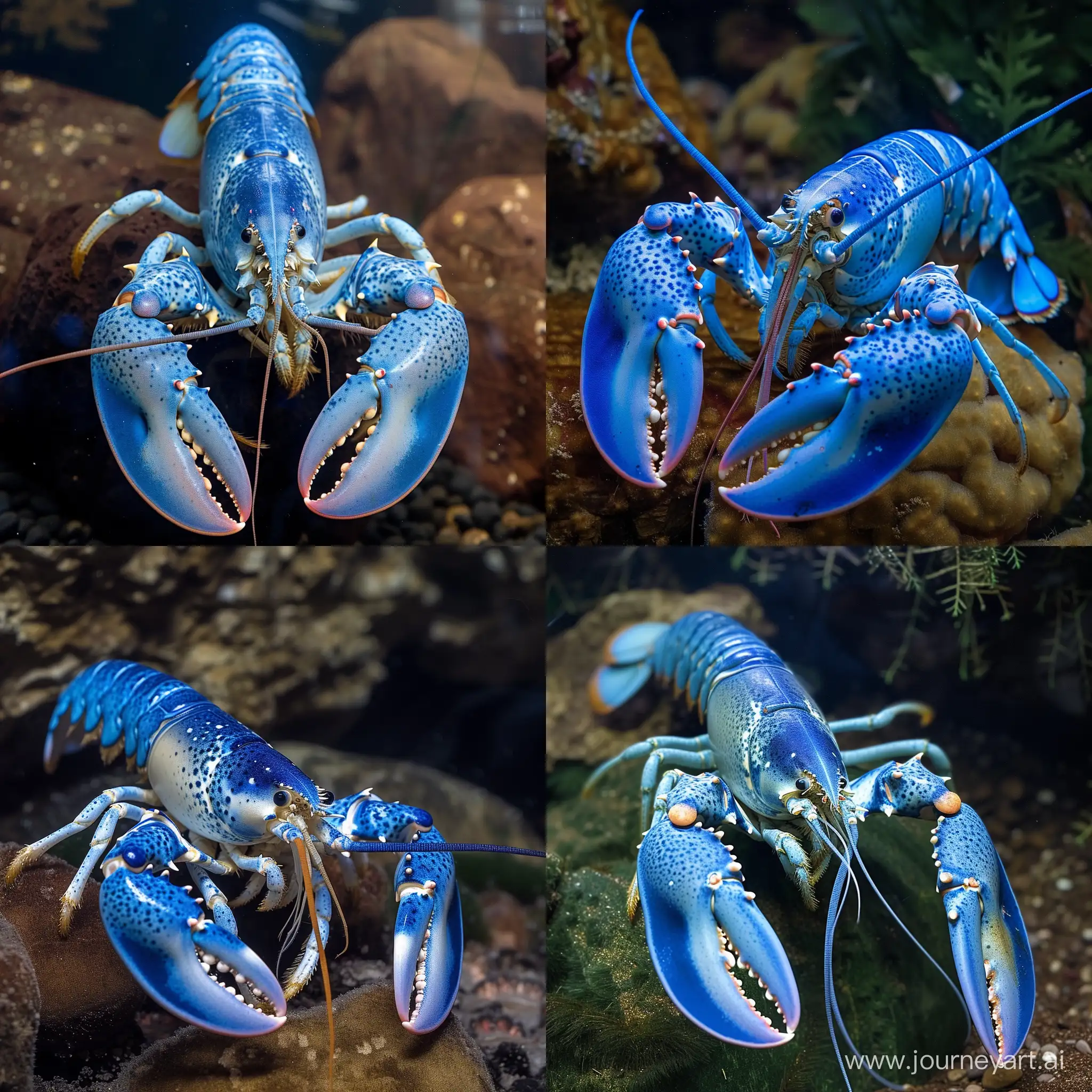 Unique-Blue-Lobster-with-Striking-Pelle-Ohlininspired-Hair