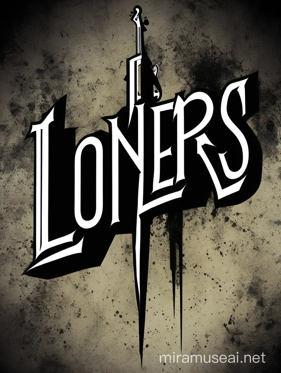 Dynamic Rock Band Logo Design The Loners