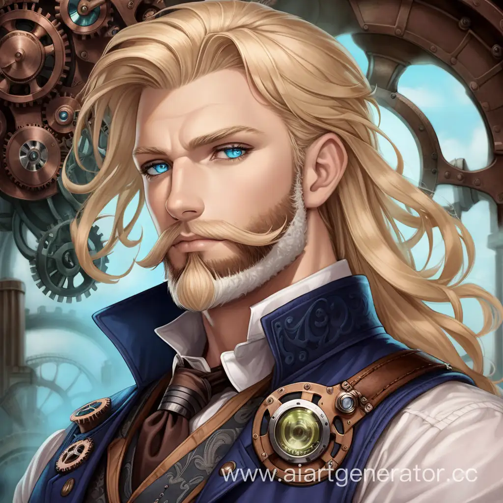 Charming-Steampunk-Couple-Husband-with-a-Beard-and-BlondHaired-Wife-with-Blue-Eyes