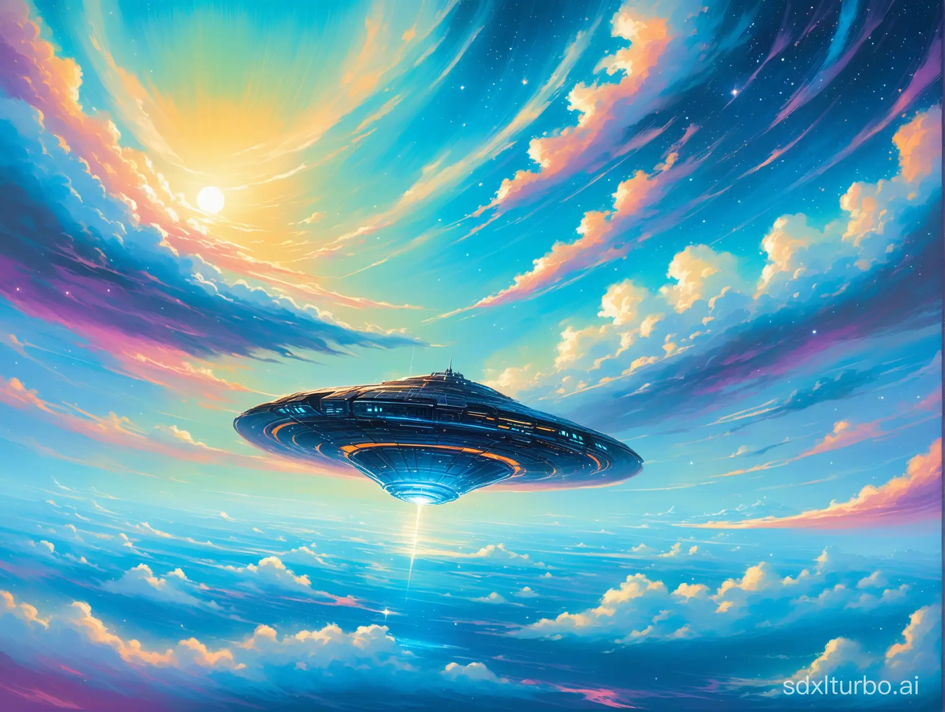 Futuristic-Skyline-in-SciFi-Painting