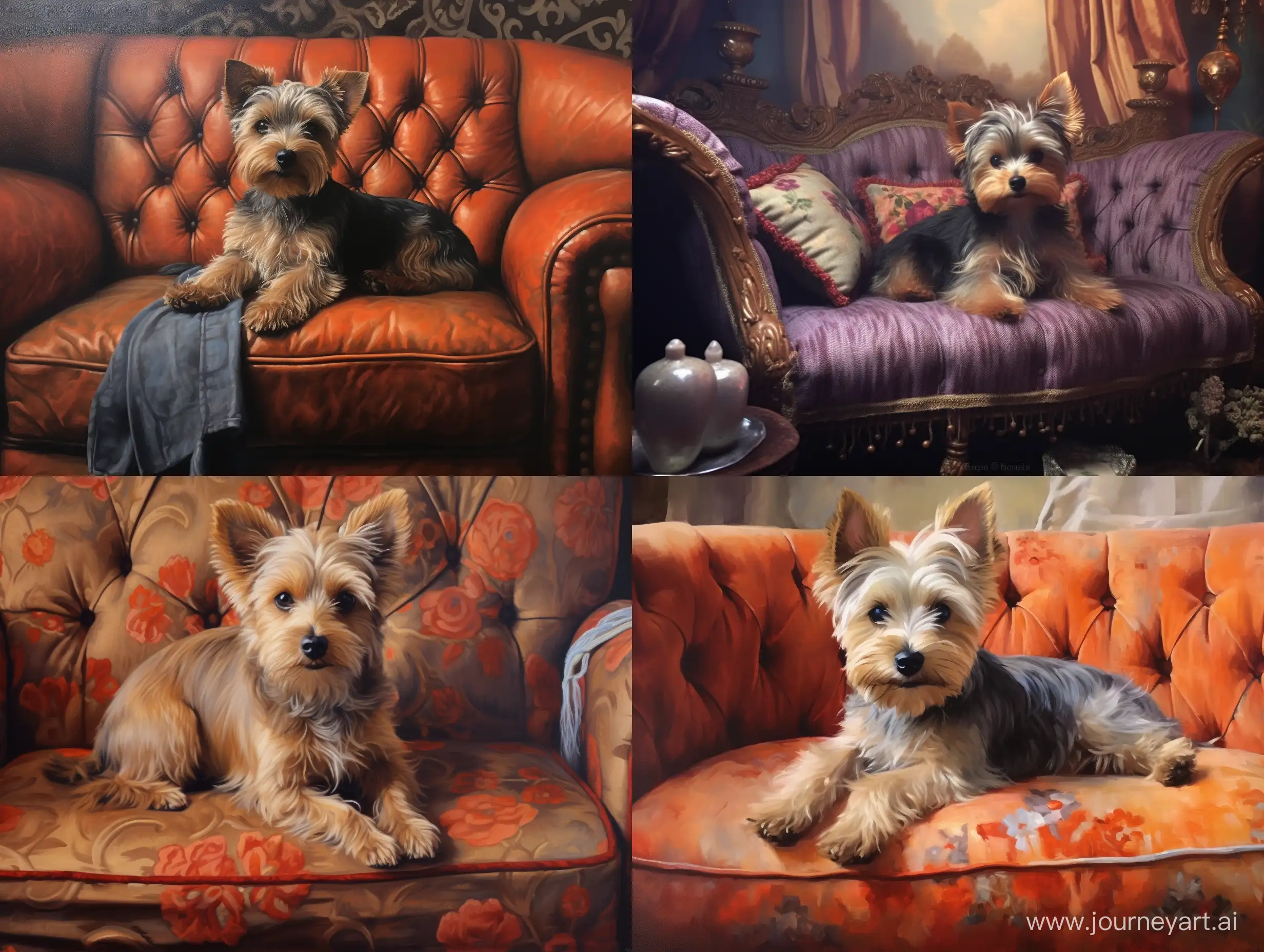 Adorable-Yorkie-Lounging-on-Sofa-in-Charming-43-Aspect-Ratio
