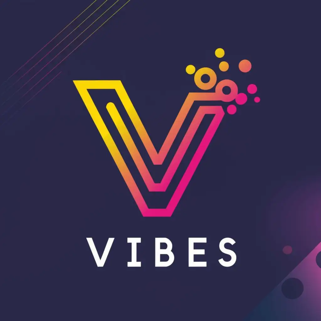 logo, V, with the text "Vibes", typography