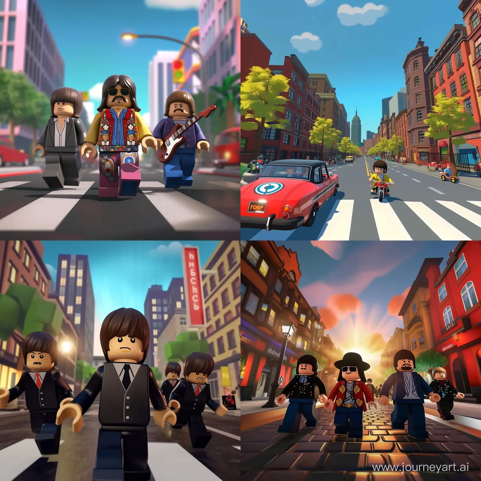 A screen grab from a Roblox game about The Beatles