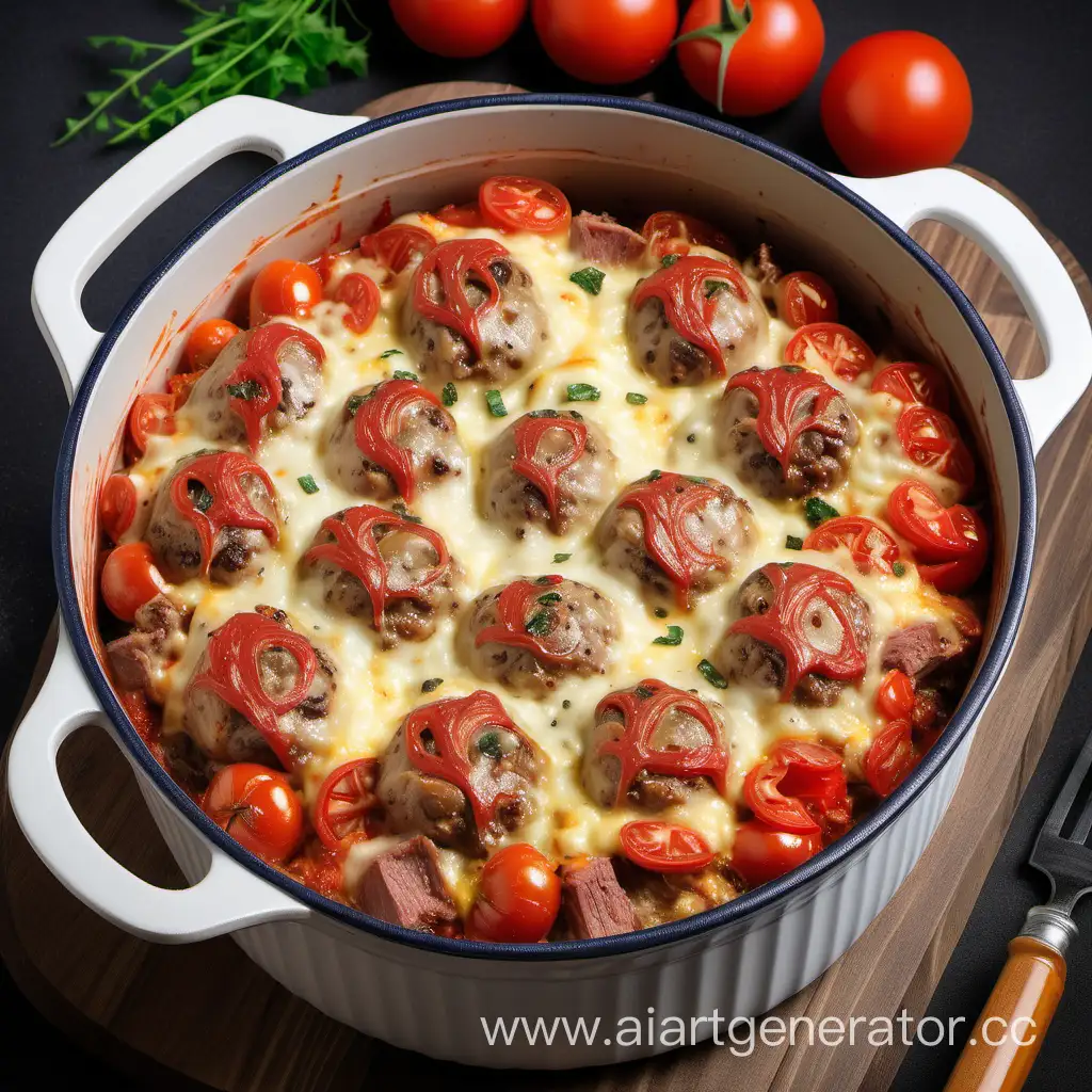 Savory-Soy-Meat-Delight-FrenchStyle-Tomato-and-Cheese-Bake