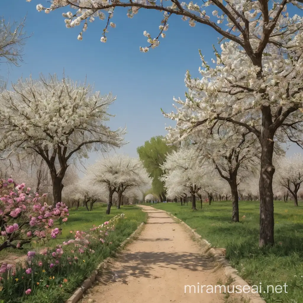 Vibrant Spring Blossoms in Uzbekistan