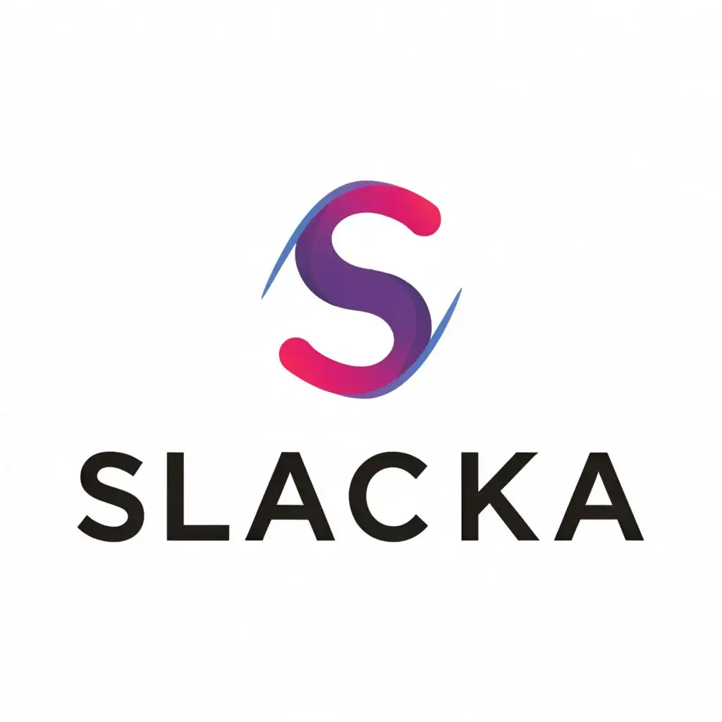 a logo design,with the text "SLACKA", main symbol:S,Moderate,clear background