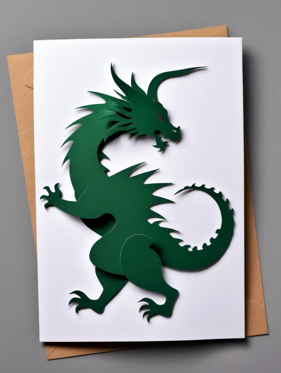 Exquisite Dragon Cutout Greeting Card